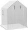 Outsunny Bâche de Remplacement pour Serre de Jardin 140 x 143 x 190 cm Film de Remplacement pour Serre avec fenêtre et Porte à Fermeture éclair Anti-UV Protection des Plantes pour Le Jardin Blanc