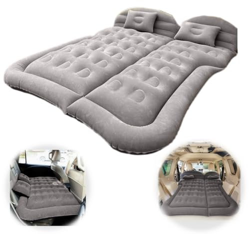 Liphier SUV Luftmatratze Autobett aufblasbare Matratze für LKW Rücksitz - Faltbare Luftmatratze mit elektrischer Pumpe tragbares Luftbett für Haus Zelt Camping Reisen - Hellgrau