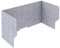 JUMBENA Akustische Trennwände Grau, Schreibtisch Trennwand Filz, Table Divider Schalldämpfung, Sichtschutz Schreibtisch Freistehend, 60cm/80cm/100cm, Niesschutz Teiler, Dicke 9mm (80 cm)