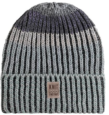 KNIT FACTORY - Remy Mütze - Strickmütze für Damen und Herren - Beanie - Wintermütze mit Wolle - Mehrfarbig - Hochwertige Qualität - Arctic Stone