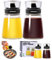 HJYDGJ 2 Stück Nachfüllbarer Ölspender 160 ml Glas-Ölflasche Essig und Ölflaschen Set Ölsprüher für Speiseöl Glas-Ölbehälter Auslaufsichere Ölspenderflasche für Outdoor-Camping