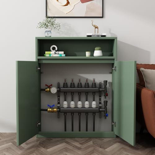 Heizungsverkleidung, Heizungsabdeckung， Heizkörperverkleidung, Kühlerhaube Mit 2 Türen Heizkörperabdeckung Mit Ablagefunktion Heizkörper Verkleidungen Für Schlafzimmer Wohnzimmer Heizkörper Abdeckung(