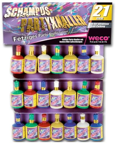 20er Set Schampus Popper – Bunte Partyknaller für Jugendliche & Kinder, Ideal für Feiern, Geburtstage & Silvester 2026, Kategorie F1