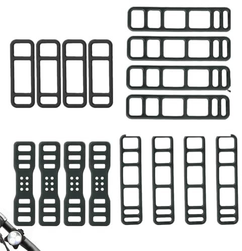 Youngwier 16 Stück Silikonband Fahrrad, Fahrradlicht Halterung, Halterung Taschenlampe Fahrrads, Ersatz Halterung Fahrradlicht Gummiringe Für LED Fahrradlicht,Taschenlampe, Lenkstangen-Halterung