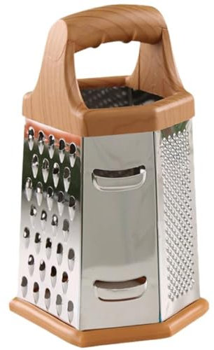 Cheese Box Grater, Stainless Steel Grater, Food Vegetable Hand Gourmet Handheld Stainless Steel Small Potato Easy Manual Hand Crank Metal Standing Fine Graters Tools