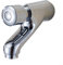 Robinet mural à fermeture automatique pour lavabo de salle de bain, robinet d'eau froide unique en laiton chromé, bouton poussoir temporisé