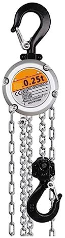 Electric Winch, Mini Hand Chain Hoist,Hook Mount 0.25/0.5 Ton Capacity 3 Meter Lift Portable Manual Lever Block Lifting(0.25T with 2.5M)