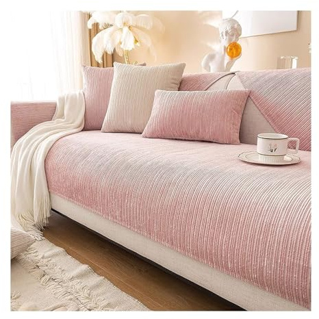 GGCYGG Sofa Überzug rutschfest,Pink,110x180cm