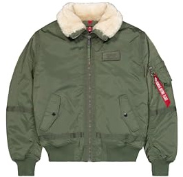 Alpha Industries Men's B-15 III TT Two Tone Bomber Jacket, Sage-Green, XL