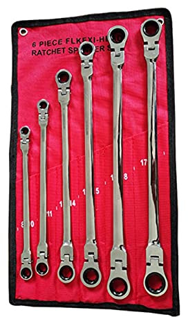 Aniyaa -Head Ratchet Spanner Set-Extra Aviation Wrench Long 72 Tooth