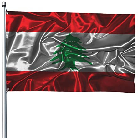 Banderas De Bienvenida Bandera De Seda Del Líbano Resistente Uv Banderas De Césped Lavable Estandarte De Césped Para Patio Hogar Balcón 3X5 Ft