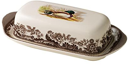Spode Woodland Mallard Covered Butter Dish
