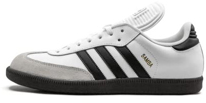 adidas mens Samba Classic Soccer Shoe, White/Black/White, 11.5 US