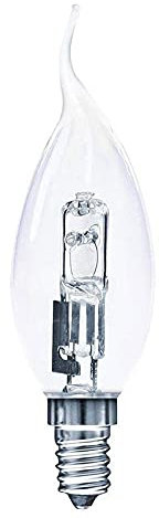 10 x 28w Bent Tip SES Halogen Saver Candle Light Bulb Warm White 2700k