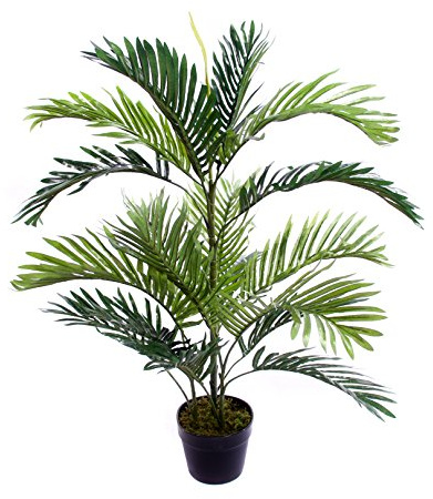 Best Artificial 90cm 3ft Parlour Palm Tree Outdoor Indoor Tropical Conservatory Office Garden Plant (1)