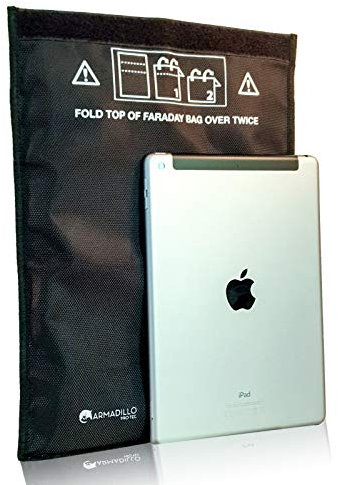 Faraday Tasche für Tablet, Handy und Autoschlüssel - Faraday Bag Gross - RFID Blocker - Blockiert HF Signale - Anti-Tracking, Anti-Hacking Handyhülle