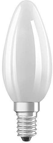 OSRAM Filament LED Lampe mit E14 Sockel, Warmweiss (2700K), Kerzenform, 6W, Ersatz für 60W-Glühbirne, matt, LED Retrofit CLASSIC B, Warmweiß