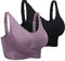 iClosam Womens Sports Bra Front Cross Side Buckle Push Up Bra Sexy V-Neck Lace Bralette Wireless Yoga Running Lounge Bra with Removable Pads M-XXXL
