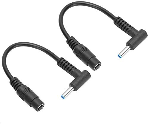 Socobeta 5,5 x 2,1 mm Buchse bis 4,5 x 3,0 mm Stecker Netzadapter Kabel Praktischer Anschluss Kabeladapterleitung 2-teilige Anschlussleitung für Laptop für Computer für PC