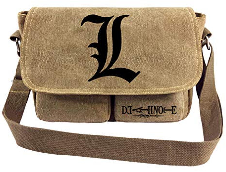 WANHONGYUE Death Note Anime Kleine Umhängetaschen Leinwand Kuriertasche Mini Schultertasche Messenger Bag Geldbörse 2