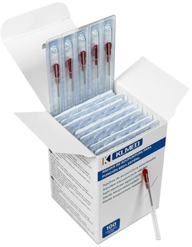 Acupuntura y Punción Seca | 0,25 x 25 mm | Acero Inoxidable con Tubo Guía | Máxima Precisión y Seguridad (100 unidades)