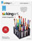 KINGART® Bleistift- und Pinselhalter aus Kunststoff, 96 Löcher, Schreibtischständer, Organizer, Halteregal für Stifte, Pinsel, Buntstifte, Marker und Schere