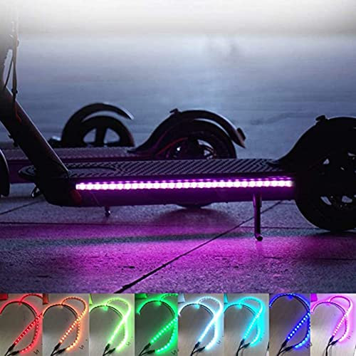 Fututech LED-Lichtband für Xiaomi M365 Pro Pro2 1S Essential Lite Mi 3 Gotrax Dekoratives Licht Segway Ninebot Max G30 Elektroroller, Rot, Orange, Grün, Dunkelgrün, Weiß, Hellblau, Dunkelblau, Lila