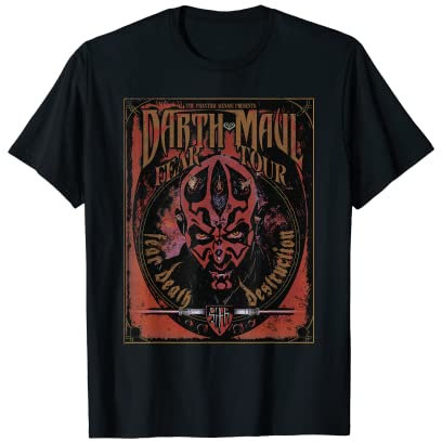 Star Wars Darth Maul Fear Tour Band T-Shirt