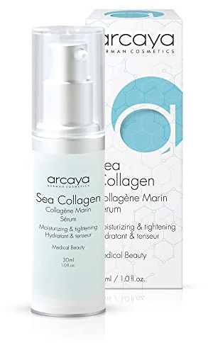 arcaya Sea Collagen Serum | Feuchtigkeitsspendendes Anti-Aging Serum | mit Marinem Collagen, Algenextrakten & Meerwasser | Glättend | Straffend | Für Gesicht, Hals & Dekolleté