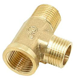 caihv-Pipe-Schnittstelle 10Pcs T Typ 1/2 tee Gewinde Messing Female G1 / 2 männlich-Wasseraufspaltungs Threaded Sanitär-Anschlussstück Anschlussadapter für Gartenwasserrohre (Color : B)