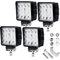 Joparri 4 Pcs 48W LED Arbeitsscheinwerfer 12V Zusatzscheinwerfer 4320LM, LED Scheinwerfer 6500K Rückfahrscheinwerfer IP67 Wasserdicht für Trecker Offroad SUV
