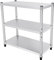 SHZICMY 3 Etagen Edelstahlregal, Küchen Arbeitstisch Edelstahl Gastro Küchenregal Schwerlastregal 80x80x40cm