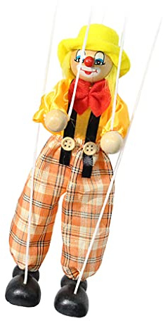 Guangcailun Tire de la cuerda marioneta mano marioneta juguete payaso artesanía juguete hogar, Nr. 3