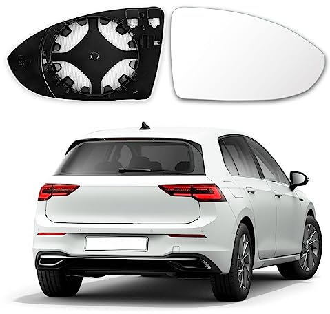 PAYFULLY Spiegelglas Golf 7 Rechts Beheizbar Asphärisch Passend für Golf 7 Spiegelglas Rechts Beifahrerseite Beheizbar Asphärisch mit Trägerplatte…