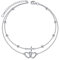 HOOHWE Fußkettchen für Damen 925 Sterling Silber Kreuz Herz fußkette für Frauen Klassische Sommer Beach Fußkettchen Armbänder Schmuck für Frauen und Mädchen Layered Ankle Bracelet Geschenk