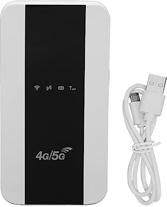 Entsperrtes Tragbares WLAN, SIM-Karte Einlegen und 4G LTE 150 Mbit/s Verbinden, 10 Geräte, LED-Anzeige, Wiederaufladbarer Akku, mit 3000-mAh-Akku und LED-Anzeige (Europäische