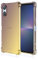 HONLEN Hülle für Smartphone, Compatible with Sony Xperia 5 V Case, (6.1 Inches) Transparent Farbverlauf Design TPU Silicone Handyhülle, Verstärkung mit Vier Ecken Cover Schwarzes Gold