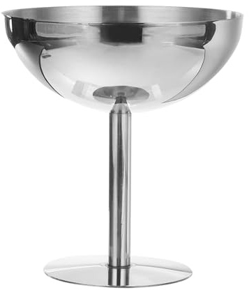 Uxcell Stainless Steel Martini Cocktail Glasses, 1Pcs 450ml/16 OZ Unbreakable Martini Glasses, Metal Shatter Proof for Wedding, Parties, Gift，Silver