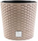 Blumentopf, in Rattan-Optik,Rund Blumentopf, pflanzkübel, Ink. Einsatz, Vielseitiger, übertöpfe, Blumenübertopf, übertopf, Verfügbar in 4 Größen und 4 Farben - Stilvolles Design (Beige, ø 40 cm)