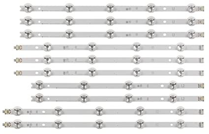 VISIYUBL LED Hintergrundbeleuchtungsstreifen fit for LG 42 TV V14 Schlank DRT Rev0.6 691. 6L-1682A 1684A 1683B 1685B LC420DUH PG F1 42LLY970H 42LB700V 42LB671V(Size:10 Set)