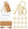 24Pcs 50th Key Bottle Openers Keychain Bulk 50th Birthday Party Favors, 50th Gold Beer Key Chain Ring Bottle Opener 50 Wedding Anniversary Return Gifts Party Decorations or Souvenirs for Guests