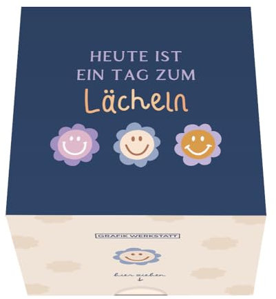Grafik-Werkstatt Message in a Box | Geschenkidee | 30 Kärtchen zum abreissen | Lächeln