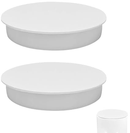 GUTERTOP 2 Stück Lüftungsrohr Abdeckung für Muffenstopfen DN 100- Rohrabdeckung 100mm Rohr Deckel Muffenstopfen DN100 PVC Abdeckkappe Lüftungsrohr Endkappe, UV-beständiger ASA-Kunststoff (Off weiß)