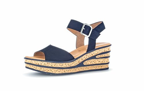 Gabor Damen Sandaletten, Frauen Sandalen,Best Fitting,Sommerschuhe,Freizeitschuhe,offene Schuhe,Strandschuhe,Atlantik (So.Blue),38 EU / 5 UK