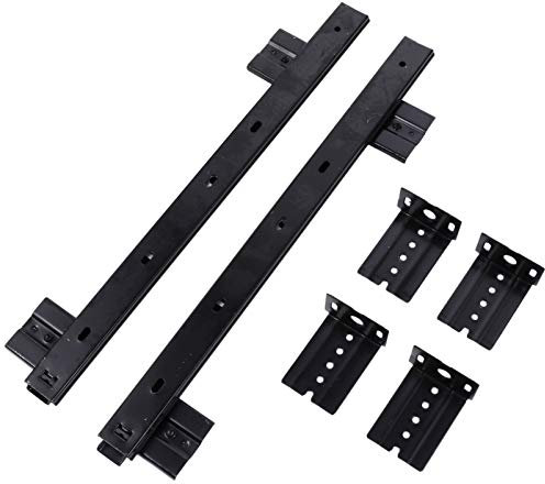 Housoutil Side Mount Replacement Drawer Runners Heavy Duty Drawer Slides, a Pair of Keyboard Tray Under Desk Slide, Black Under Desk Keyboard Tray Slide Out