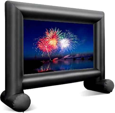 Pantalla de proyector Inflable, megapantalla de proyector para Exteriores de 14 pies con soplador de Aire, Pantalla de película Inflable HD 16:9 para Fiestas en el Patio, Viajes, Cine en casa