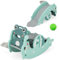COSTWAY 3 en 1 Toboggan Enfants en HDPE avec Motif Grenouille & Dauphi, Cheval à Bascule d'Intérieur avec Panier de Basketball & Ballon, Charge 25kg pour Enfants de 1,5-3 Ans (Vert)