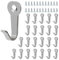 Ganchos Percheros de Pared, 24 Piezas Gancho Perchas Vintage Colgadores de Metal, Rústico Ganchos Individuales con Tornillos para Ropa Sombrero Cocina Dormitorios Baños Armarios Gabinete (Plata)