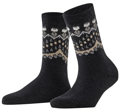 FALKE Women's Cosy Wool W So Viscose Cashmere Plain 1 Pair Socks, Black 3000 Special Edition, 2.5-5