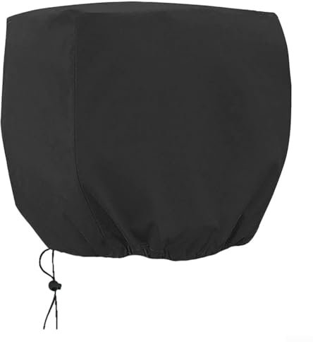 DAZZLEEX Außenbordmotorabdeckung, 420D Oxford, wasserdichte Yacht-Schutzhaube, kleine Schiffskahn, Motorschutz, Schlauchboot-Motorabdeckung (M: 15–25 PS)